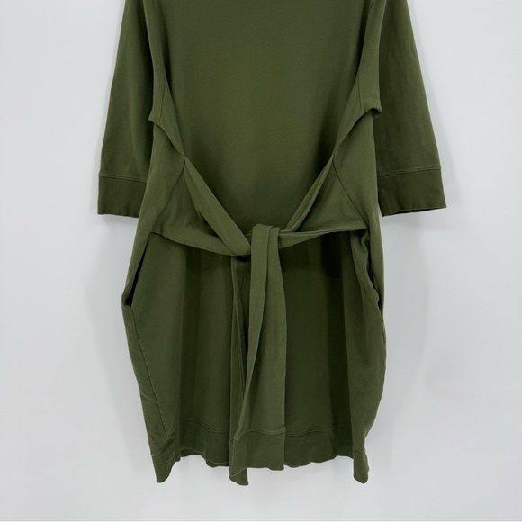 Universal Standard Misa Tie Sweatshirt Dress in Green Size M or US 18-20 - Picture 10 of 11